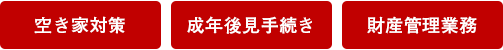 空き家対策 成年後見手続き　財産管理業務